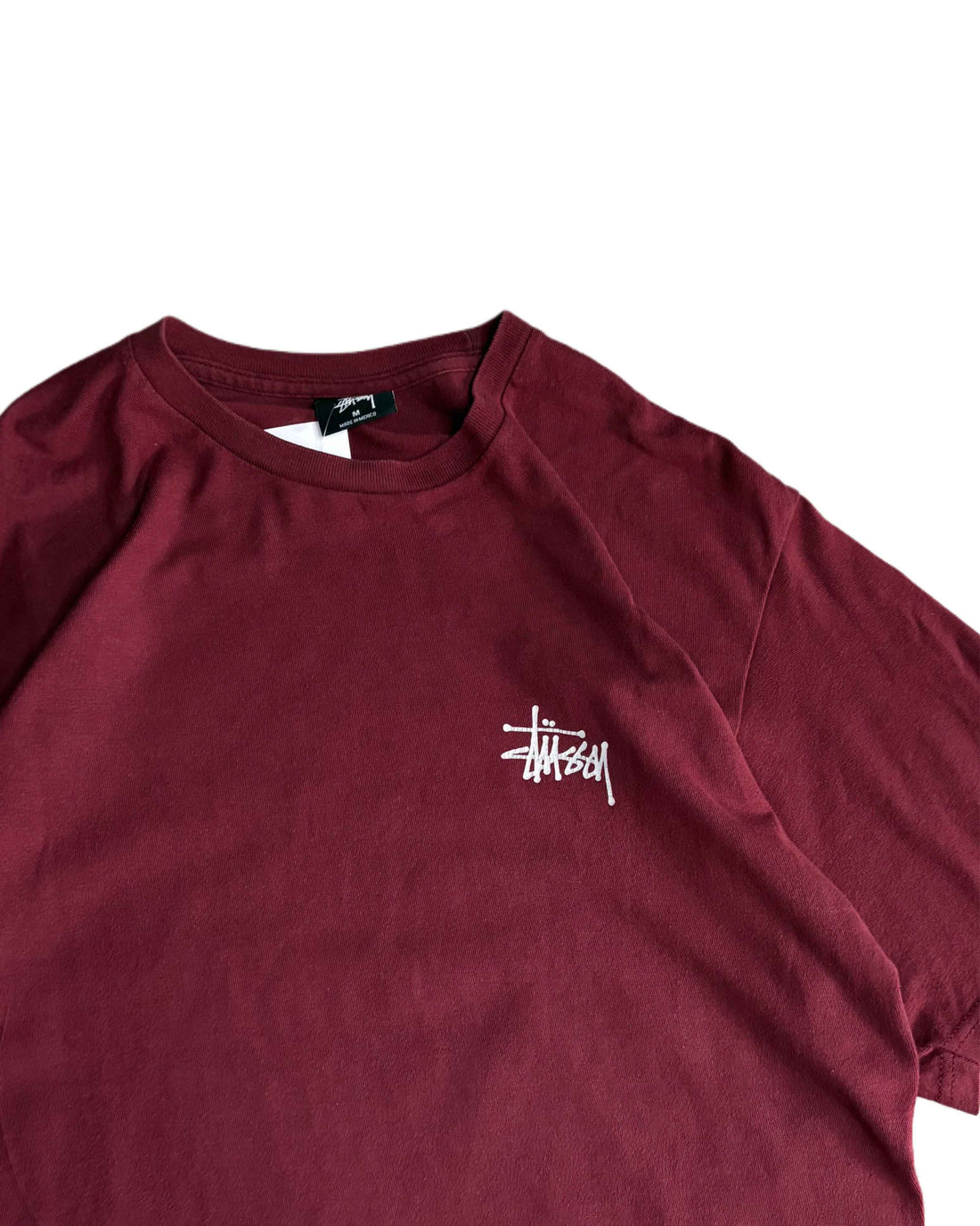 Stussy T-shirt Maroon (M) - Gods Thrift Athens
